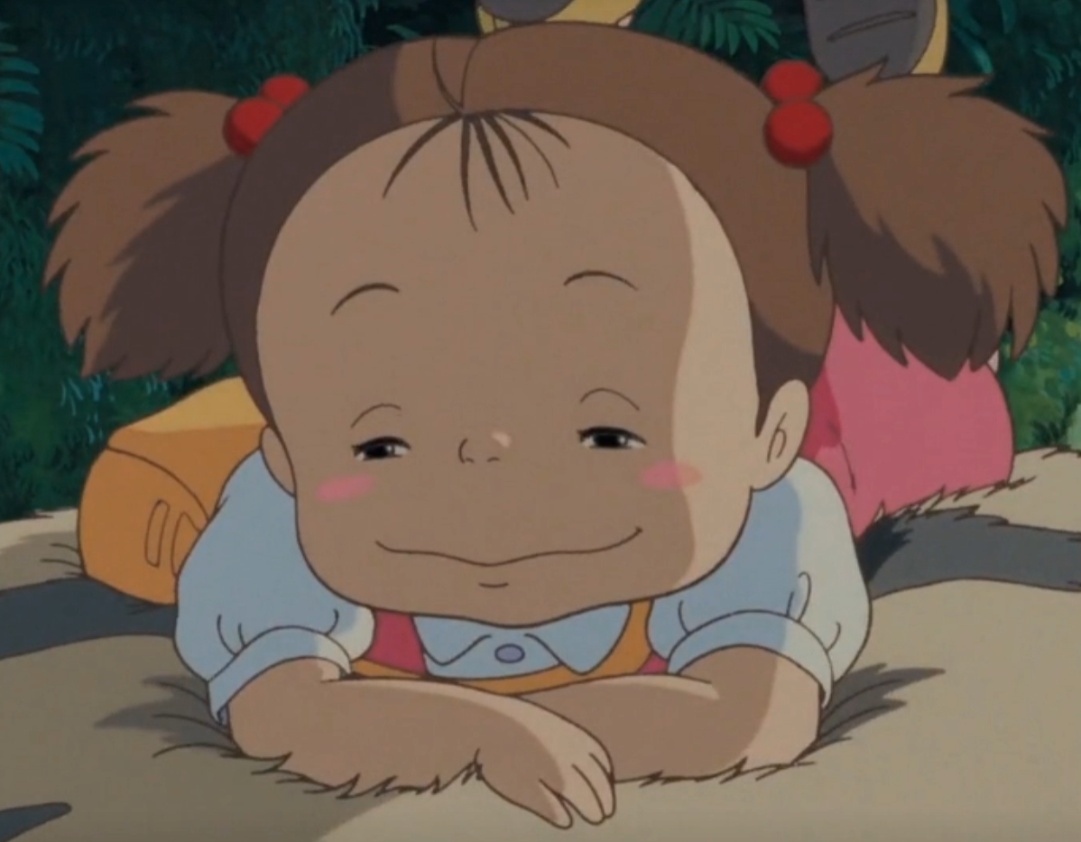 that kid from my neighbor totoro making a face like she is absolutely baked